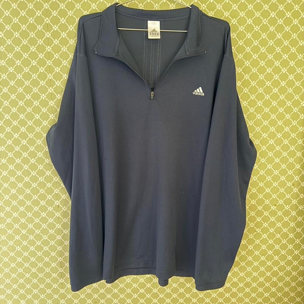 Vintage y2k adidas quarterzip pullover